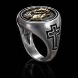 925K Sterling Silver Praying Hands Ring - Christian Symbol of Faith and Devotion