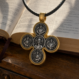 Baroque Style Crucifix Pendant with Jesus and the Four Archangels – A Symbol of Faith and Divine Protection
