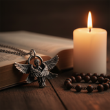 Seraphim Angel Pendant Necklace Angel Wings Amulet