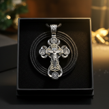 Two-Sided Devotional Cross - Jesus & Mary in 925 Silver - Wearable Faith