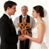 50% Off Today!Interwoven Hearts Wood Cross - A God-Centered Symbol for Marriage & Anniversaries