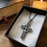 Celtic Knot Titanium Steel Cross Necklace