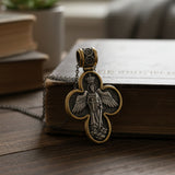 Handcrafted Double-Sided Redemption: Archangel Michael Guardian Cross Pendant