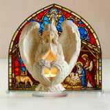 "Praying Angel" 2D Flat Acrylic Table Decor – A Glow of Peace for Your Christian Home