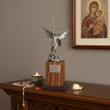 The size is only 153mm. Archangel Michael Statue: A Resin Symbol of Divine Protection & Spiritual Strength