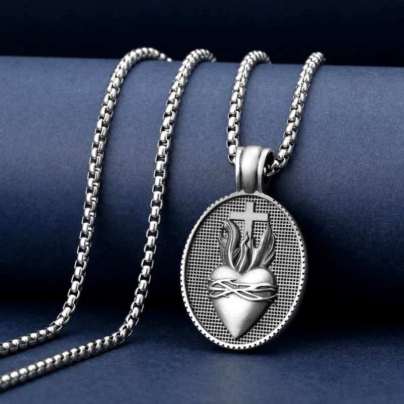 Sacred Heart  Medallion Necklace