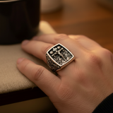 S925K Silver Handcrafted Jesus Crucifixion Scene Ring