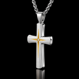 Starburst Cross Necklace – Silver Christian Pendant