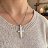 Starburst Cross Necklace – Silver Christian Pendant