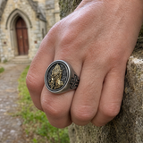 925K Sterling Silver Praying Hands Ring - Christian Symbol of Faith and Devotion