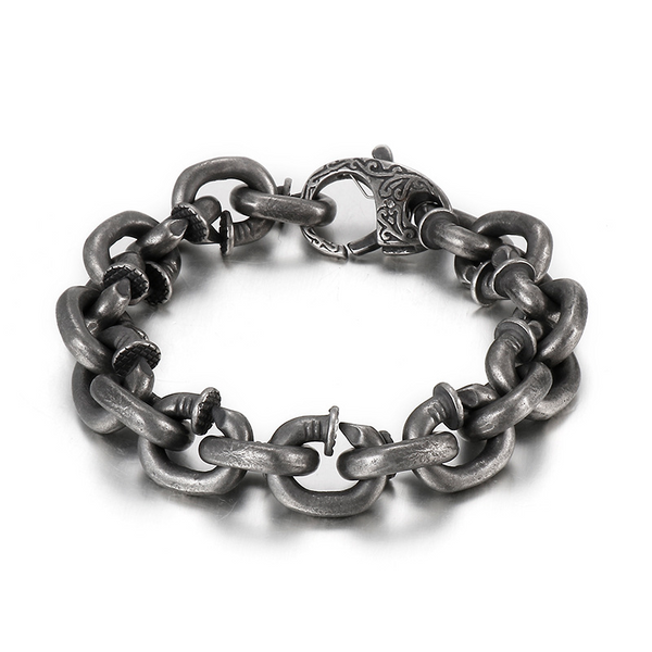 Men's Stainless Steel Spike Bracelet