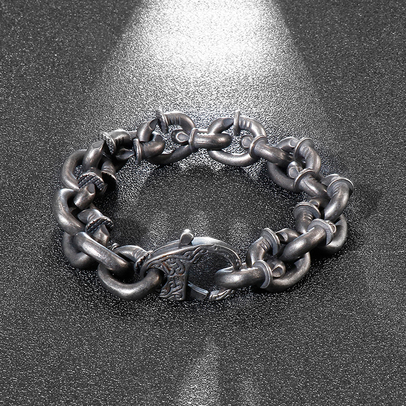 Men's Stainless Steel Spike Bracelet