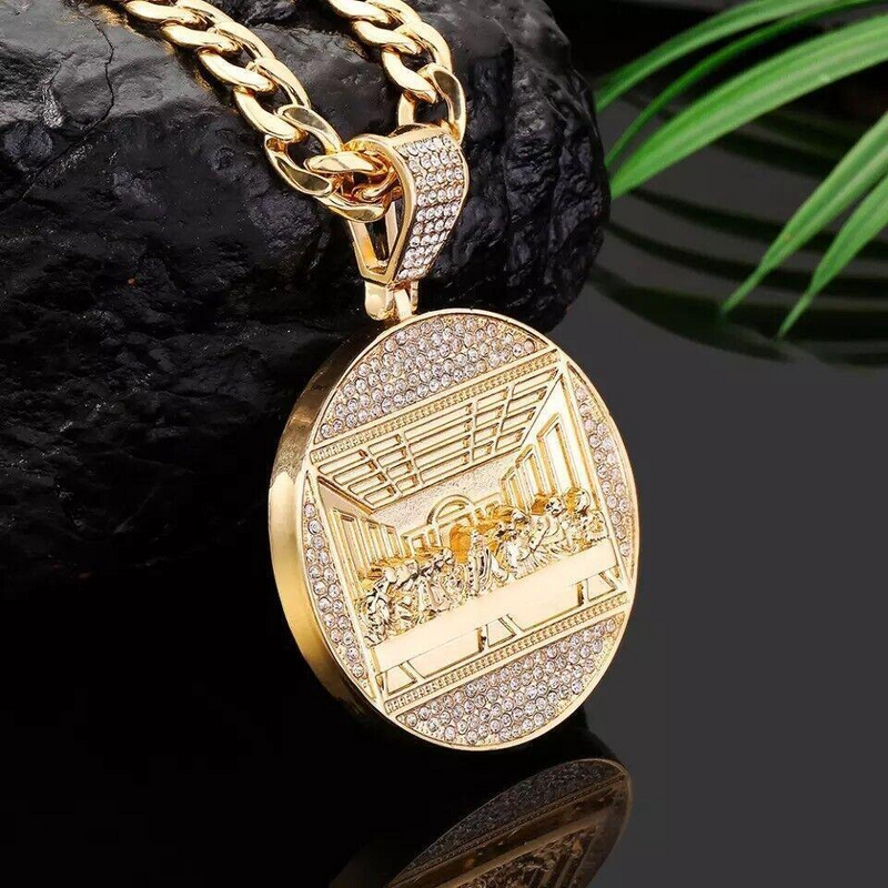 The Last Supper 18-inch Cuban Pendant Necklace