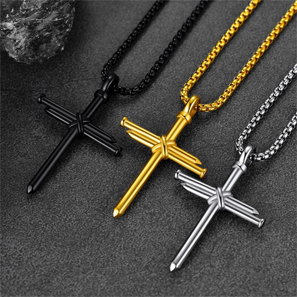 Bgcopper Nails Cross Necklace