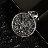 Archangel Michael S925K Silver Round Necklace