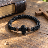 Adjustable Orthodox Prayer Rope Bracelet – Hand-Knotted Christian Prayer Cord with Wooden Beads