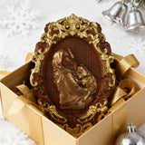 Bgcopper Mutter Maria mit Baby Jesus Holz schnitzerei Dekor