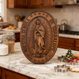 Vintage Colorful Our Lady of Guadalupe Wood Carving 🎨🪵 - Patron Saint of the Americas & Unborn Children 🙏🛡️