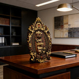 Three Sacred Hearts of the Holy Family Wall Hanging Art work Personalized Religious Gift wooden decor