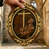 Jesus Hill Garten Gebet Plaque Holz schnitzerei