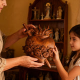 Holy Family Three Sacred Hearts Wooden Wall Decoration