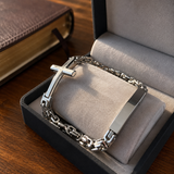 Vintage Rock Gothic Cross Bracelet