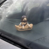 Handcrafted Jesus Car Display Number Plate Ornament, Made from Walnut and Beech Wood
