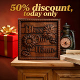 Black Friday Special: 'Bless Our Home' Wooden Plaque - 50% Off Today Only!