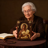 Sacred Heart Wood Carvings: Jesus & Mary, Handcrafted Tokens of Divine Love