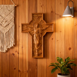 Ascension of Jesus wood carving cross