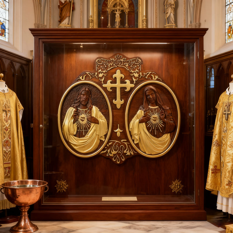 Sacred Heart of Jesus and Heart of Mary Plaque - 2023 New Religious Christmas Gift