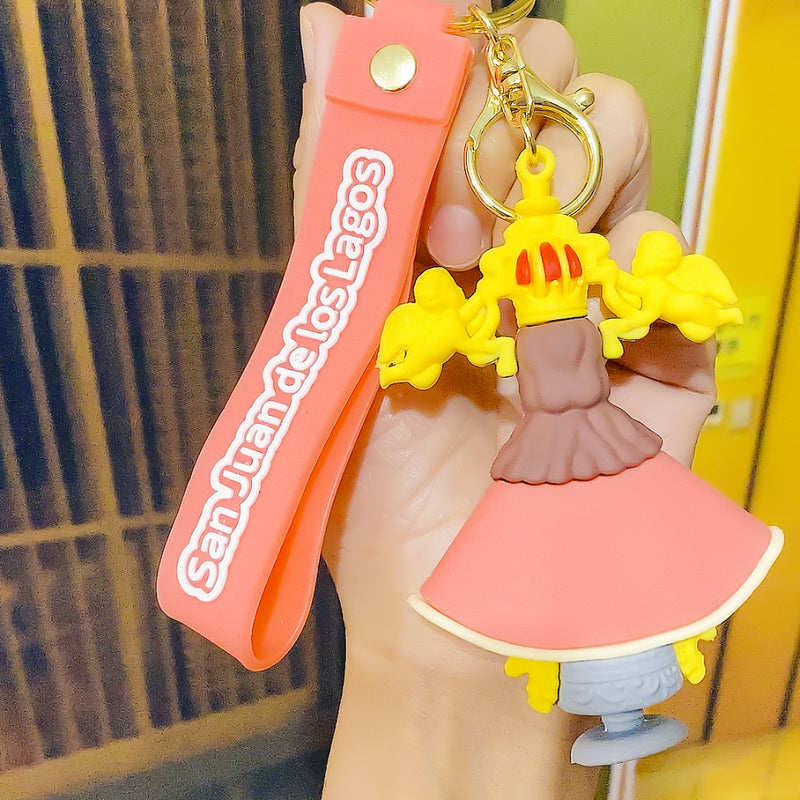 Cartoon Jesus Our Lady Silicone Keychain Backpack Small Pendant Gift