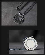 Wolf Head Steel Titanium Personalized Men's Necklace