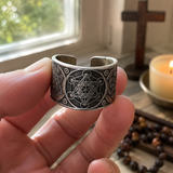 Archangel Metatron Life Angel Seal Adjustable Ring Solomon Kabbalah Amulet