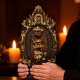 Three Sacred Hearts of the Holy Family | Solid Wood Carving Gift