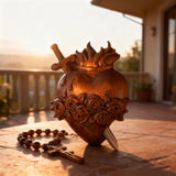 Holy Family Three Sacred Hearts Wooden Wall Decoration