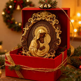 Mother Mary with Baby Jesus Wood Carving Decor