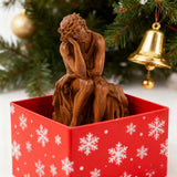 Boxwood "Crown of Thorns" Jesus Meditation Sculpture - Hand-carved Spiritual Art | A Concrete Reminder of His Divine Burden