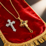 Golden St. Benedict Exorcism Cross - Blessings to you and your family