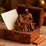 Michelangelo's Madonna and Child of Mercy Wooden Tabletop Arrangement