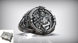 St. Michael Archangel Holy Sword Gabriel Angel S925K Silver Ring