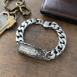 Hand-Hammered Textured Curb Chain Bracelet