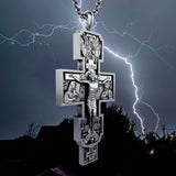 S925K Silver Orthodox Crucifixion Necklace