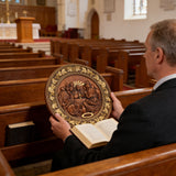 The Last Supper Round Wooden Sculpture