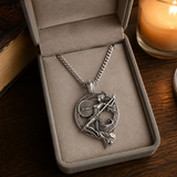 Athena Greek Goddess Pendant Necklace, Vintage Pure Tin Men’s Necklace