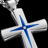Starburst Cross Necklace – Silver Christian Pendant