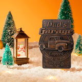 Dad's Garage Icon, Wooden Garage Pendant, Father's Day Gift