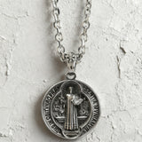 St. Benedict Home Blessing Titanium Steel Pendant