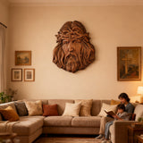 Handcrafted Beechwood Jesus Thorn Crown Wall Hanging — A Sacred Reminder of His Everlasting Love
