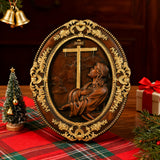 Jesus Hill Garten Gebet Plaque Holz schnitzerei